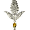 Dije colgante de plata 925 Hoja con Citrinos Naturales Hojas del Campo www.pabloarielcanete.com