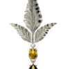 Dije colgante de plata 925 Hoja con Citrinos Naturales Hojas del Campo www.pabloarielcanete.com