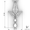 Dije Colgante con Cadena y Citrinos Naturales En plata 925 "Hojas del Campo" - Image 8