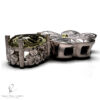 Dije Trebol de 3 Hojas con centro de Oro 18k y plata 925 con gema natural pera www.pabloarielcanete.com