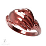 Anillos de Compromiso Modelo Alianzas Romanas en Oro 18k Rojo Macizo Vista perspectiva www.pabloarielcanete.com