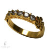 Anillo de compromiso de Oro Amarillo 18k con Brillantes Quintillo Trébol de 3 Hojas www.pabloarielcanete.com