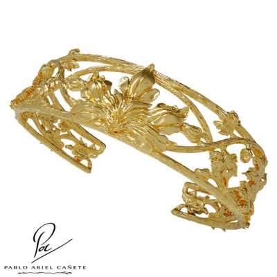 Esclava Botánica de Oro 18k amarillo Coleccion Hojas de Vid www.pabloarielcanete.com