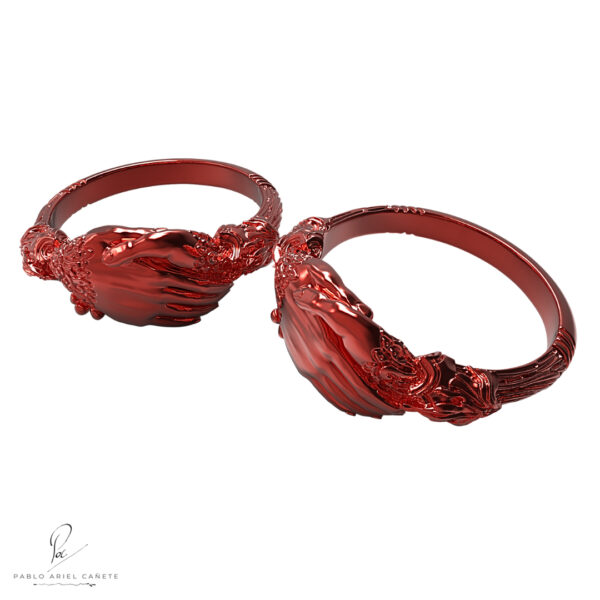 alianzas romanas en oro rojo 18k www.pabloarielcanete.com