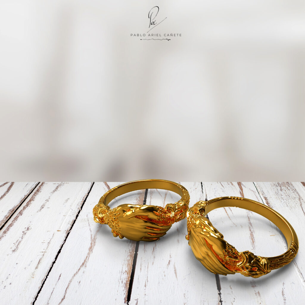 escena alinazas romanas oro amarillo 18k www.pabloarielcanete.com