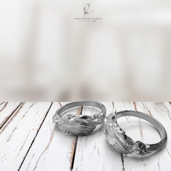 escena alinazas romanas oro blanco 18k www.pabloarielcanete.com