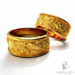 Alianza pez koi editada para subir de portada oro amarillo 18k www.pabloarielcanete.com