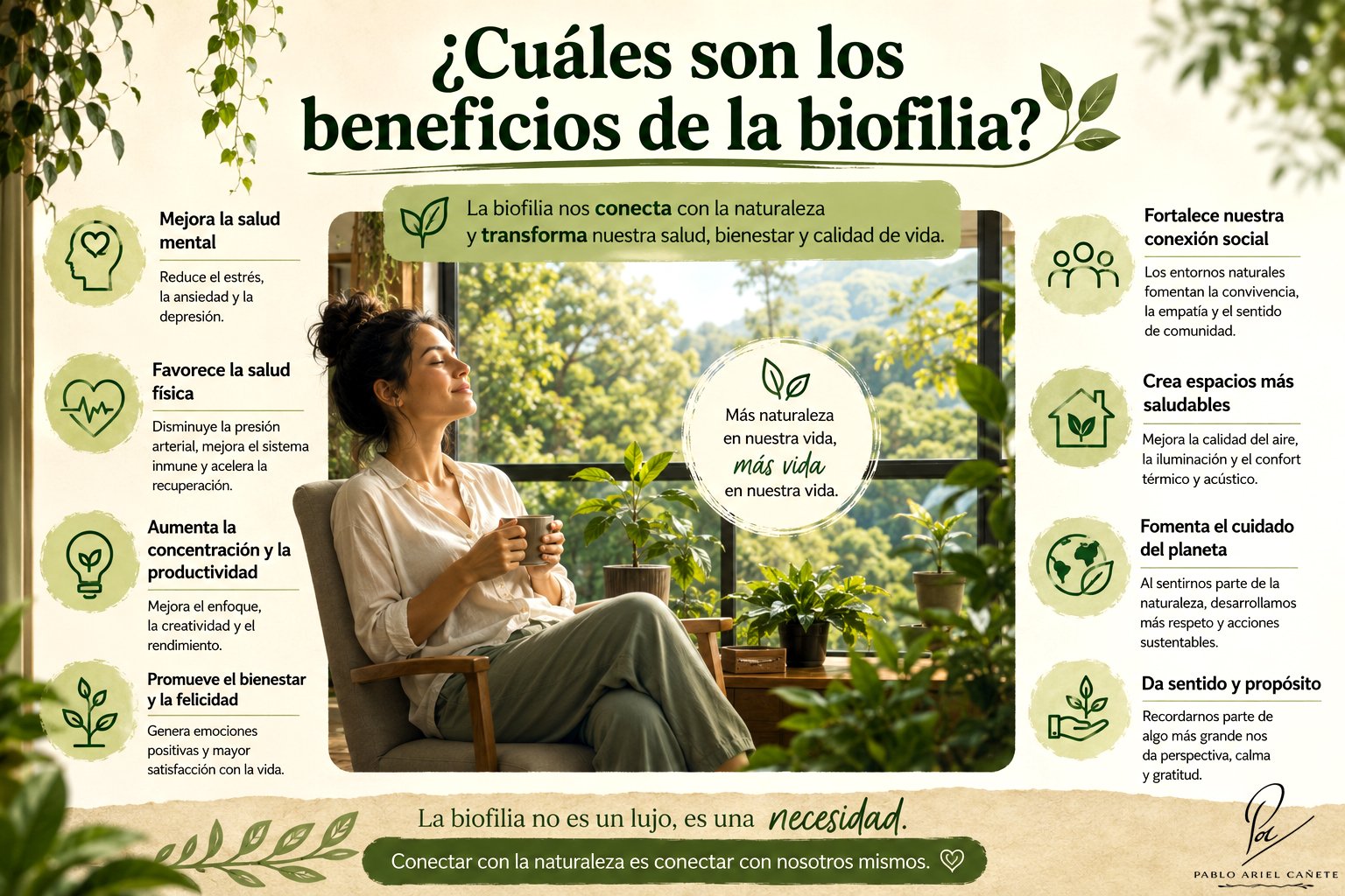 Cuáles son los beneficios de la biofilia ¿Cuáles son los beneficios de la biofilia? www.pabloarielcanete.com
